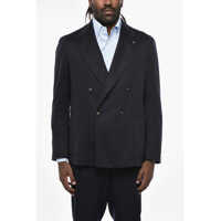 Sacouri Cashmere Double-Breasted Blazer With Peak Lapel Barbati