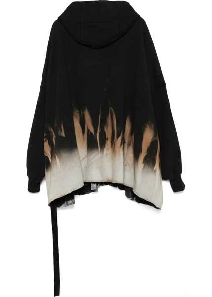 Bluze de trening Rick Owens Drkshdw Oversized Fit Organic Cotton Jumbo Hoodie Black Barbati (BM 19306811) 2