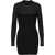 Balmain Monogram Lurex Sheath Dress With Back Zip Black