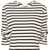 Tory Burch Striped Crew-Neck T-Shirt With Draped Sleeve Black & White