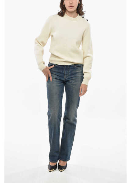 Pulovere Bottega Veneta Crew Neck Triple Knot Wool Sweater White Femei (BM 19306838) 4