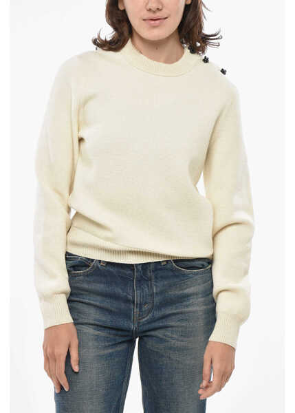 Pulovere Bottega Veneta Crew Neck Triple Knot Wool Sweater White Femei (BM 19306838) 1