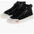 Diesel Vintage Effect Denim S-Athos High-Top Sneakers Black
