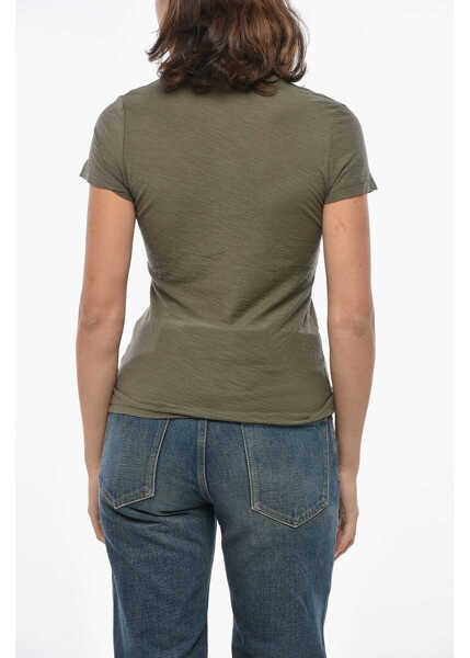 Tricouri James Perse Standard Lightweight Cotton V-Neck T-Shirt Green Femei (BM 19306850) 2