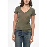 Tricouri Standard Lightweight Cotton V-Neck T-Shirt Femei