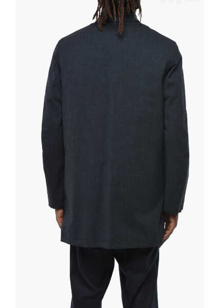 Jachete Paul Smith Wool And Linen Jacket With Removable Inner Vest Blue Barbati (BM 19306853) 2