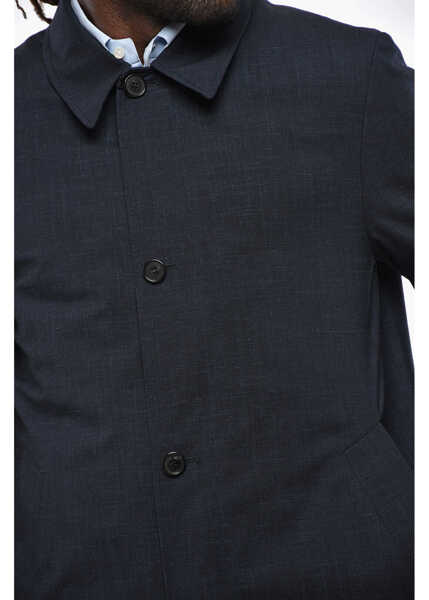 Jachete Paul Smith Wool And Linen Jacket With Removable Inner Vest Blue Barbati (BM 19306853) 3