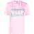 MSGM Cotton Crew-Neck T-Shirt With Glitter Logo Pink