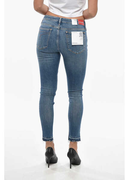 Blugi skinny Calvin Klein Ckj Super Skinny Jeans With Frayed Hem 13Cm Blue Femei (BM 19306862) 2