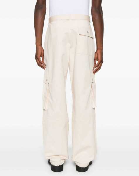 Pantaloni casual JACQUEMUS La Casa Cotton And Linen Cargo Pants With Belt Beige Barbati (BM 19306871) 4