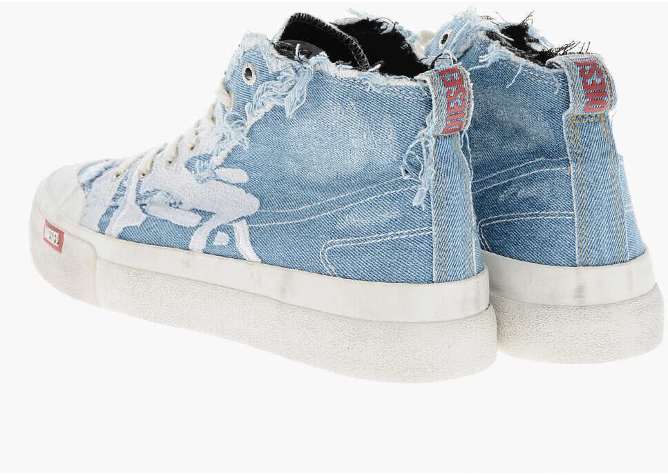 Sneakers Diesel Vintage Effect Denim S-Athos High-Top Sneakers Blue Barbati (BM 19306877) 2