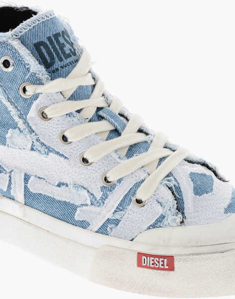 Sneakers Diesel Vintage Effect Denim S-Athos High-Top Sneakers Blue Barbati (BM 19306877) 4
