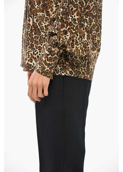 Camasi casual Isabel Marant Animal Patterned Teysa Silk Shirt Brown Femei (BM 19306886) 2