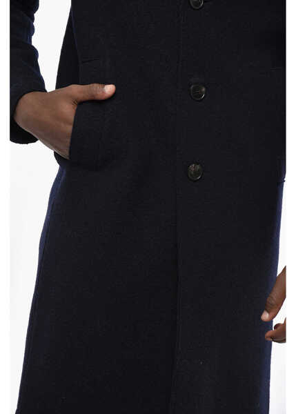 Paltoane Harris Wharf London Unlined Virgin Wool Coat Blue Barbati (BM 19306898) 3