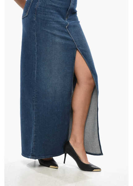 Fuste lungi MOTHER Denim The Bombshell Maxi Skirt With Frontal Split Blue Femei (BM 19306910) 1