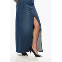 Fuste lungi Denim The Bombshell Maxi Skirt With Frontal Split Femei