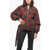 Burberry Tartan Wool Blend Bomber Jacket With Belt Red