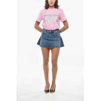 Fuste casual Alexander McQueen Dama - Fuste casual Alexander McQueen Denim Asymmetric Miniskirt Light Blue Femei (BM 19306931) - B-mall.ro