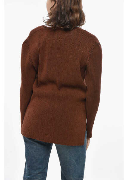 Pulovere Loro Piana V Neck Silk Blend Sweater Brown Femei (BM 19306937) 2