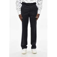 Pantaloni eleganti Straight Leg Virgin Wool Sang Pants With Martingale Barbati