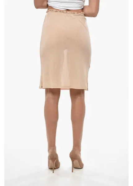 Fuste scurte Miu Miu Cotton Jersey Midi Skirt Pink Femei (BM 19306949) 2