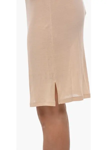 Fuste scurte Miu Miu Cotton Jersey Midi Skirt Pink Femei (BM 19306949) 3