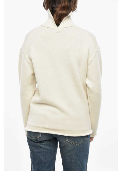 Pulovere Bottega Veneta Turtleneck Pure Cashmere Sweater White Femei (BM 19307894) 2