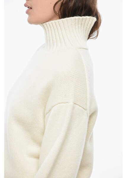 Pulovere Bottega Veneta Turtleneck Pure Cashmere Sweater White Femei (BM 19307894) 3