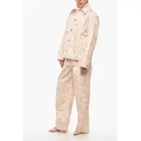 Geci de blugi Dama - Geci de blugi Burberry Floral Patterned Denim Jacket With Corduroy Collar Pink Femei (BM 19307900) - B-mall.ro
