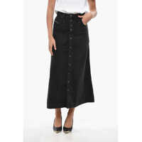 Fuste casual Library Denim Albus Skirt With Front Buttoning Femei