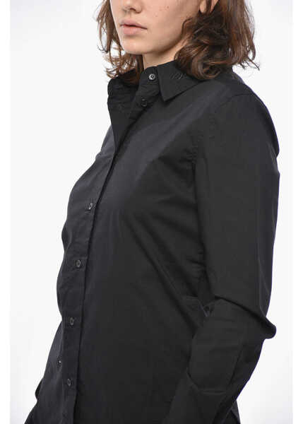 Camasi casual Diesel Popeline Gisey Shirt With Embroidered Collar Black Femei (BM 19307912) 3