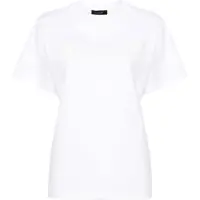 Tricouri Crew Neck Cotton T-Shirt With Embossed Logo Femei