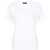 MUGLER Crew Neck Cotton T-Shirt With Embossed Logo White