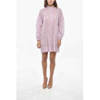Rochii scurte Etoile Cotton Galia Shirt Dress With Mesh Details Femei