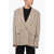 THE ANDAMANE Double-Breasted Pixie Oversized Blazer Beige