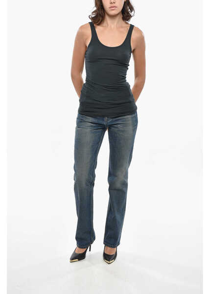 Bluze James Perse Standard Solid Color Ribbed Tank Top Blue Femei (BM 19307945) 4