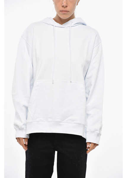 Bluze de trening MSGM Cotton Hoodie With Contrasting Logo White Femei (BM 19307963) 1