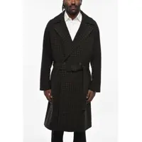 Paltoane Two-Tone Checked Brindisi Double-Breasted Coat Barbati