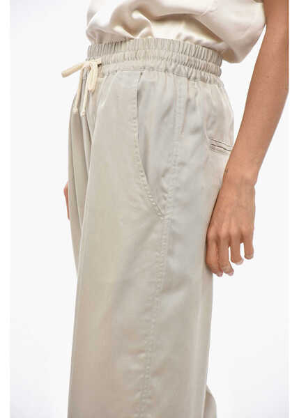 Pantaloni casual Isabel Marant Etoile Elastic Waistbanded Vinciane Pants Beige Femei (BM 19307972) 2