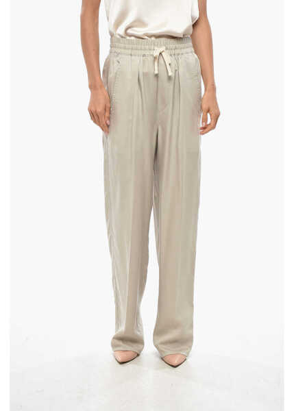 Pantaloni casual Isabel Marant Etoile Elastic Waistbanded Vinciane Pants Beige Femei (BM 19307972) 1