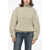 Bottega Veneta Turtleneck Wool Blend Pullover With Balloon Sleeves Beige