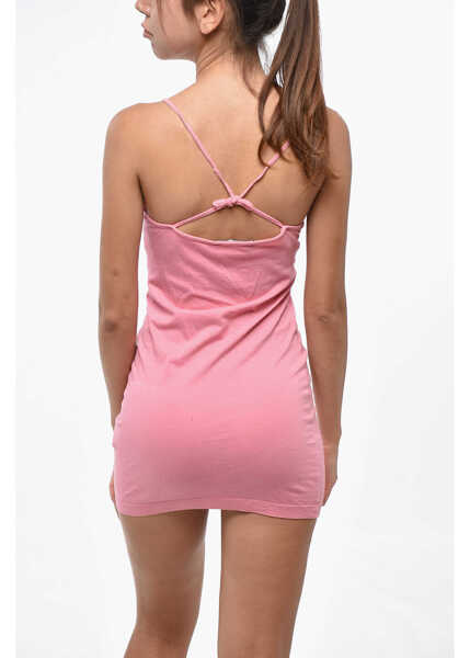 Rochii scurte DSQUARED2 Jersey Minidress With Printed Logo Pink Femei (BM 19307987) 3