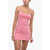 DSQUARED2 Jersey Minidress With Printed Logo Pink