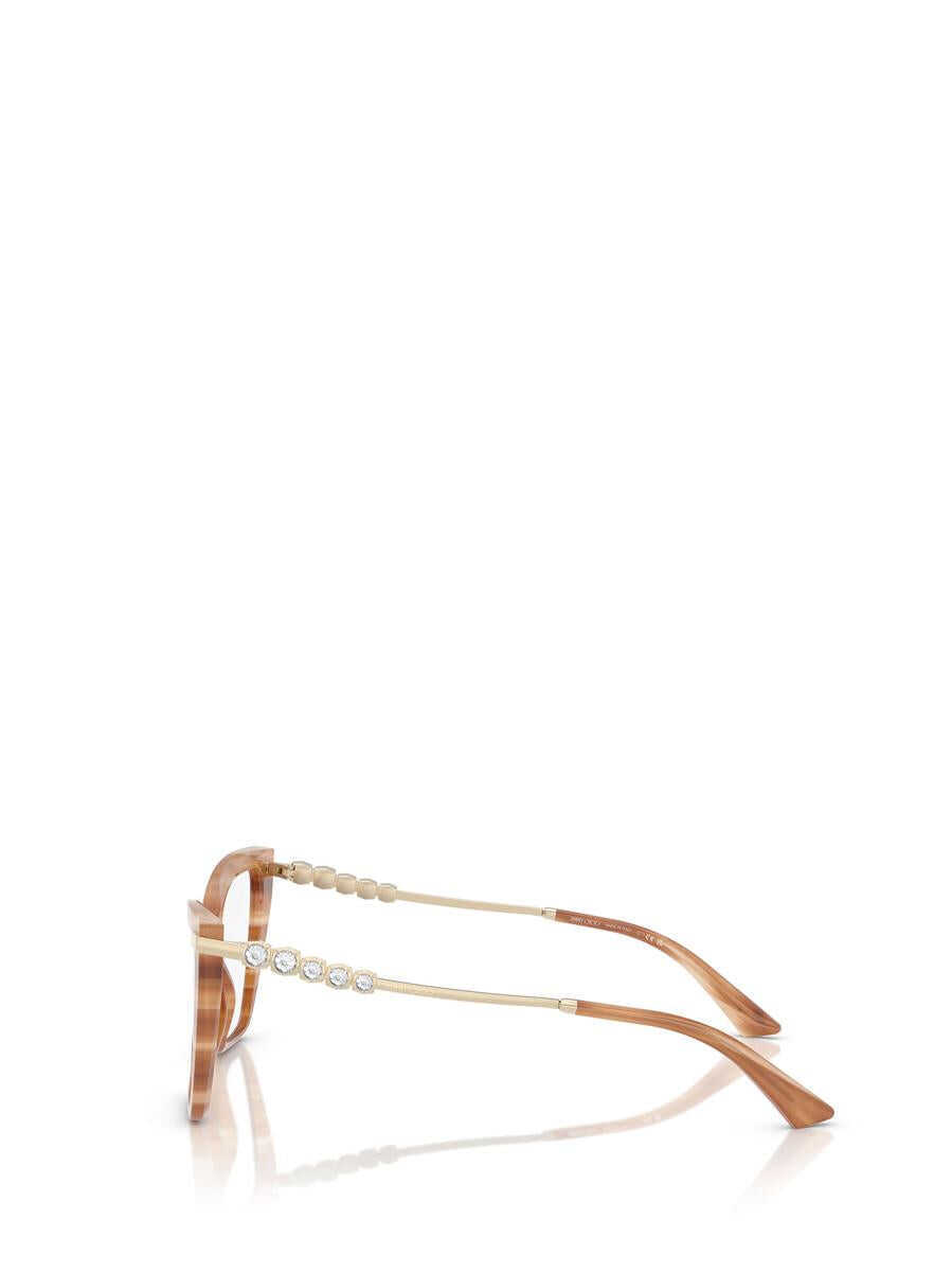 Ochelari de soare Jimmy Choo Jimmy Choo Eyeglasses STRIPED HAVANA GLITTER BROWN Femei (BM 19314273) 3