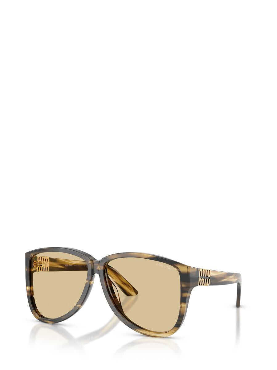 Ochelari de soare MIU MIU EYEWEAR Miu Miu Eyewear Sunglasses STRIPED LODEN Femei (BM 19320552) 2