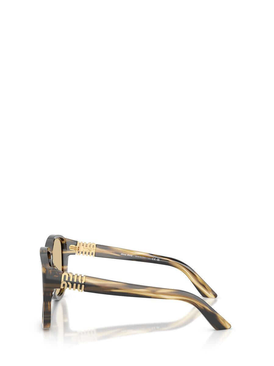 Ochelari de soare MIU MIU EYEWEAR Miu Miu Eyewear Sunglasses STRIPED LODEN Femei (BM 19320552) 3