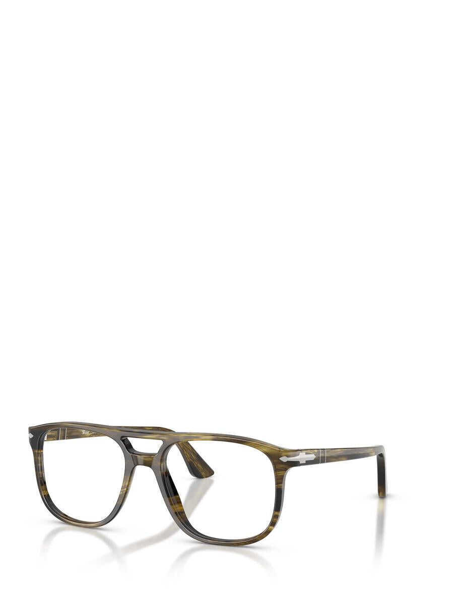Ochelari de soare Persol Persol Eyeglasses STRIPED BLACK & OLIVE GREEN Femei (BM 19320945) 2