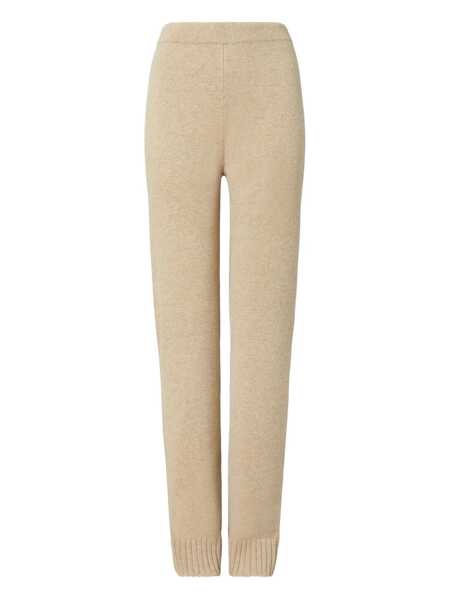 Pantaloni casual Tory Burch Tory Burch Melange Oatmeal Wool Trousers Beige Femei (BM 19321503) 3