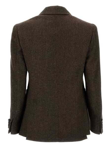 Sacouri Max Mara Max Mara Max Mara Brown Wool Blazer With Front Pockets BROWN Femei (BM 19321638) 2