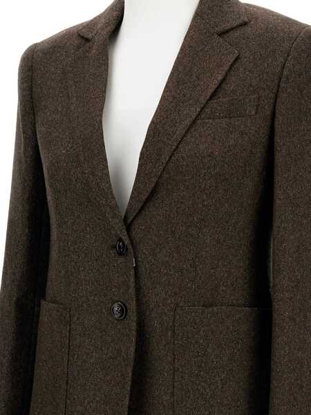 Sacouri Max Mara Max Mara Max Mara Brown Wool Blazer With Front Pockets BROWN Femei (BM 19321638) 3